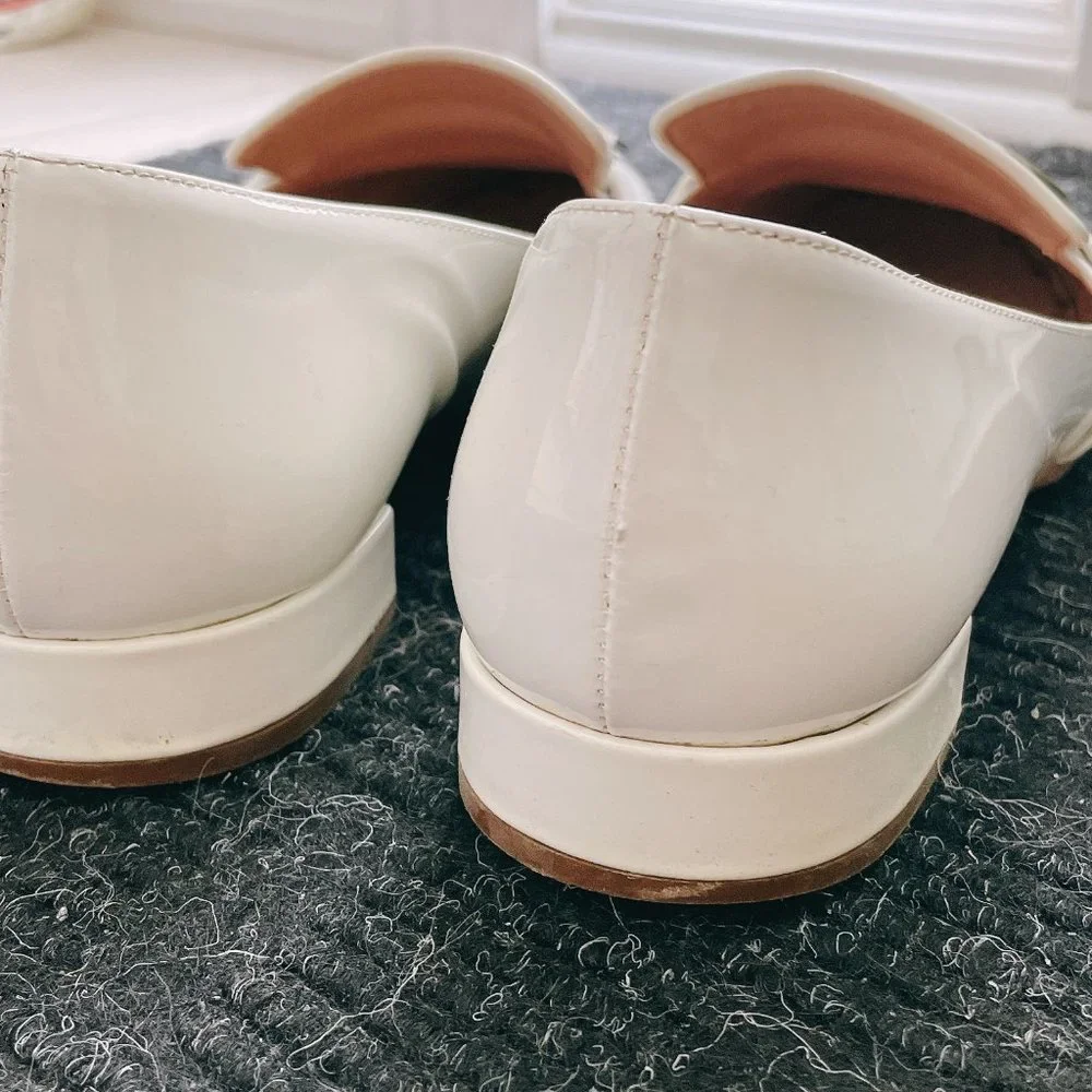 Miu Miu White Flats with Crystal Detail - Picture 4 of 5